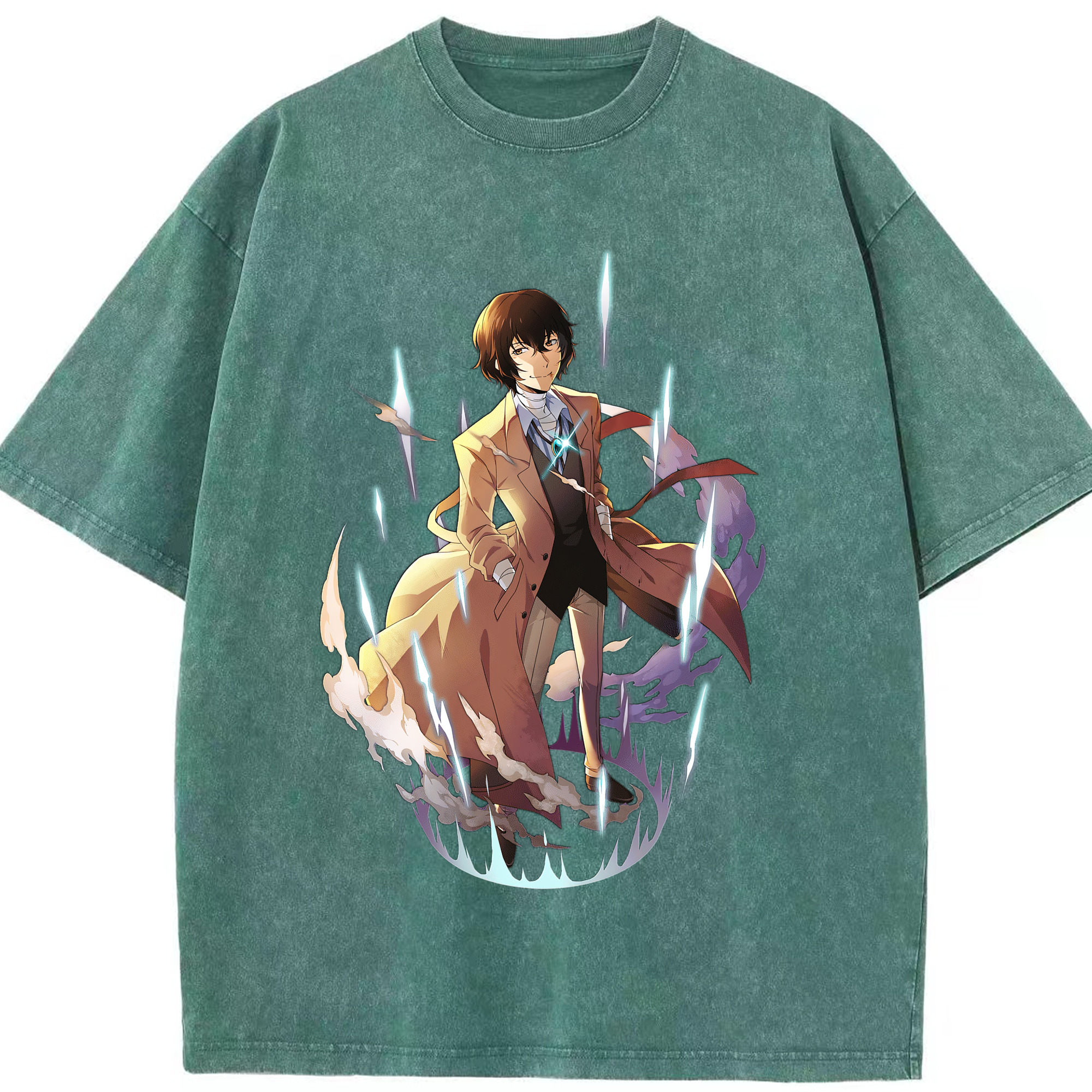 （画像用） 文豪ストレイドッグス Bungo Stray Dogs 綿100% ヴィンテージ風 半袖Tシャツ（フロントプリント）